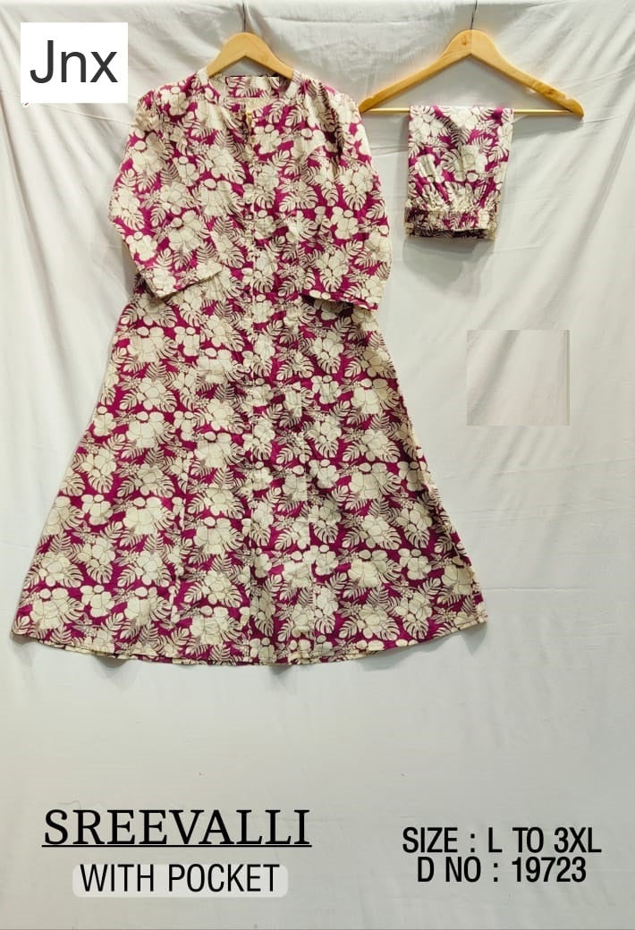 Shreevalli Jnx Cotton Kurti Pant Set Wholesaler India