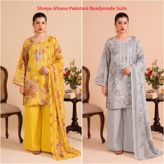 Shreya Afsana Lawn Pakistani Readymade Suits Manufacturer Gujarat