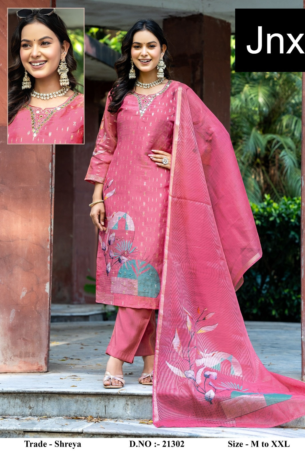 Shreya Jnx Readymade Pant Style Suits Exporter India