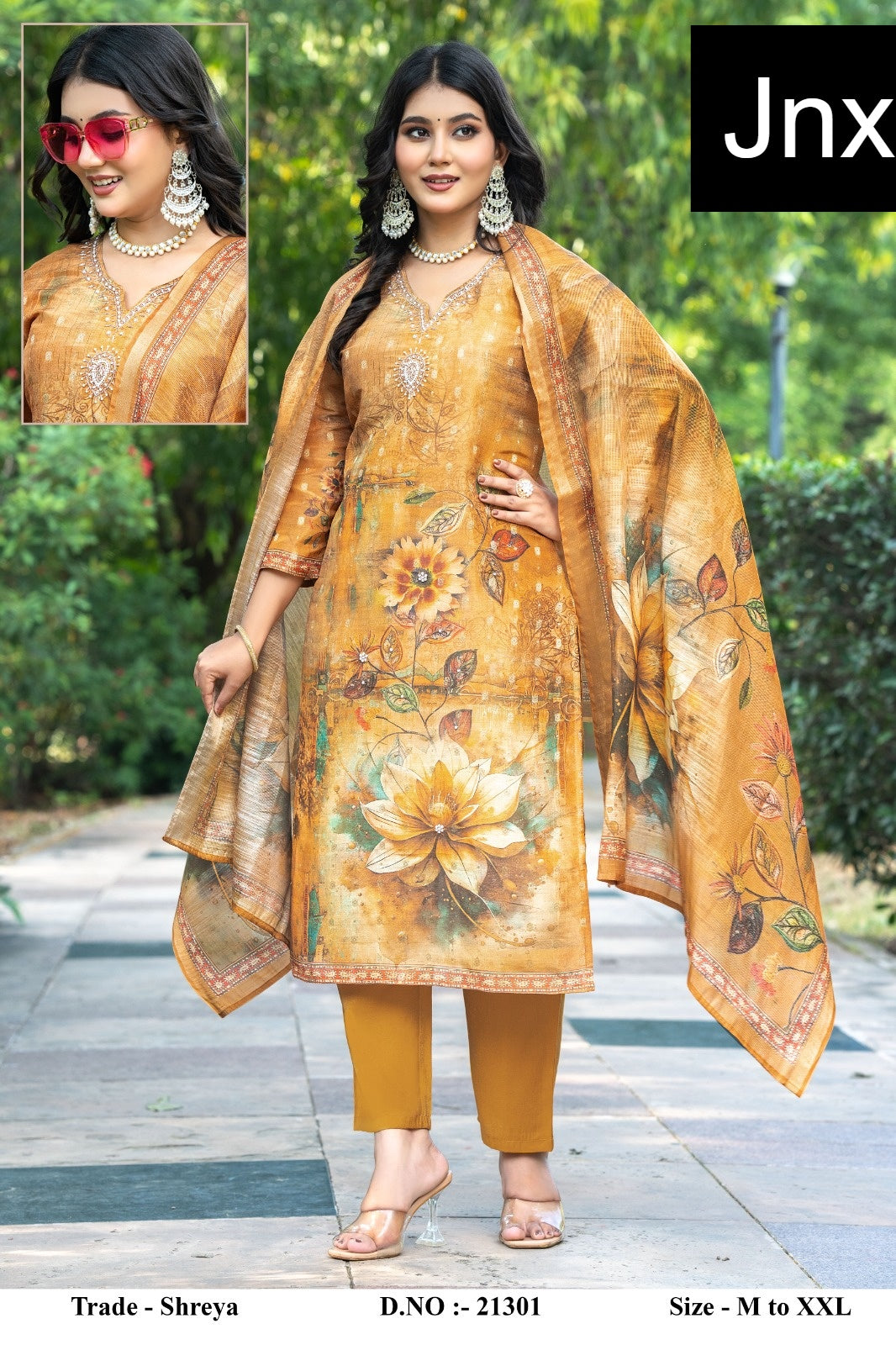 Shreya Jnx Readymade Pant Style Suits Exporter India