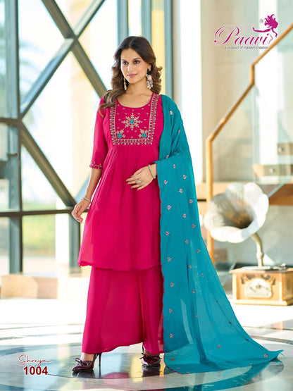 Shreya Paavi Chanderi Readymade Anarkali Suits Manufacturer Gujarat