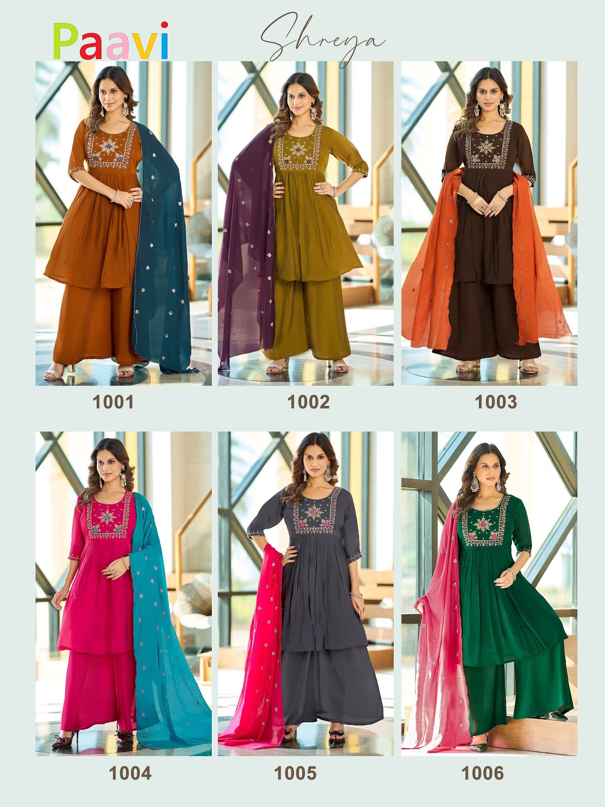 Shreya Paavi Chanderi Readymade Anarkali Suits Manufacturer Gujarat