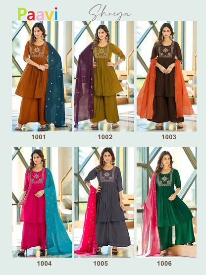 Shreya Paavi Chanderi Readymade Anarkali Suits Manufacturer Gujarat