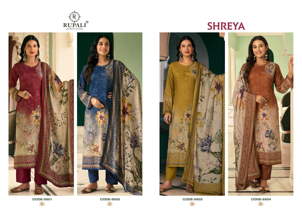 Shreya Rupali Viscose Pashmina Suits Exporter