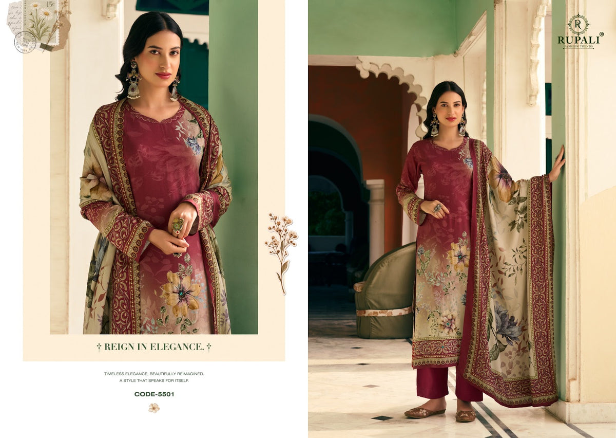 Shreya Rupali Viscose Pashmina Suits Exporter