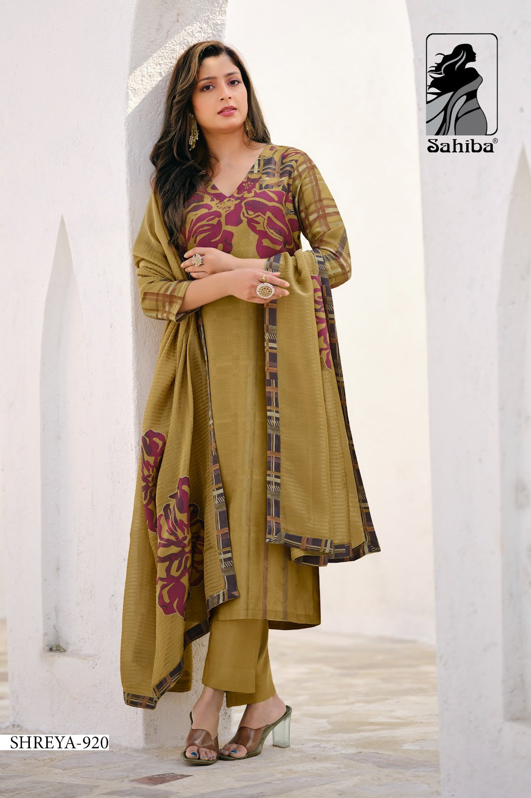 Shreya Sahiba Viscose Simmer Pant Style Suits Exporter India