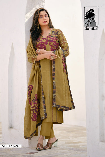 Shreya Sahiba Viscose Simmer Pant Style Suits Exporter India