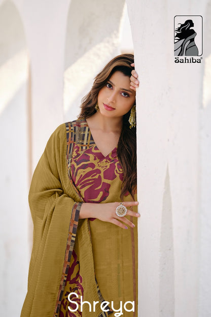 Shreya Sahiba Viscose Simmer Pant Style Suits Exporter India