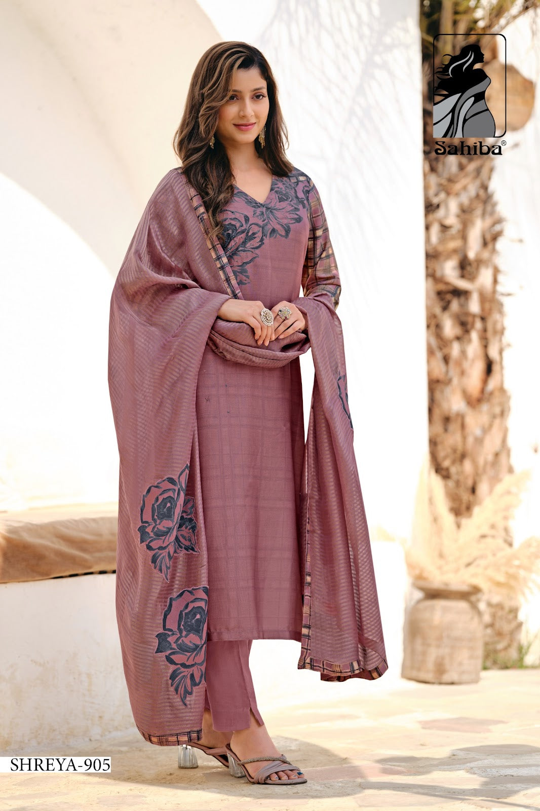 Shreya Sahiba Viscose Simmer Pant Style Suits Exporter India