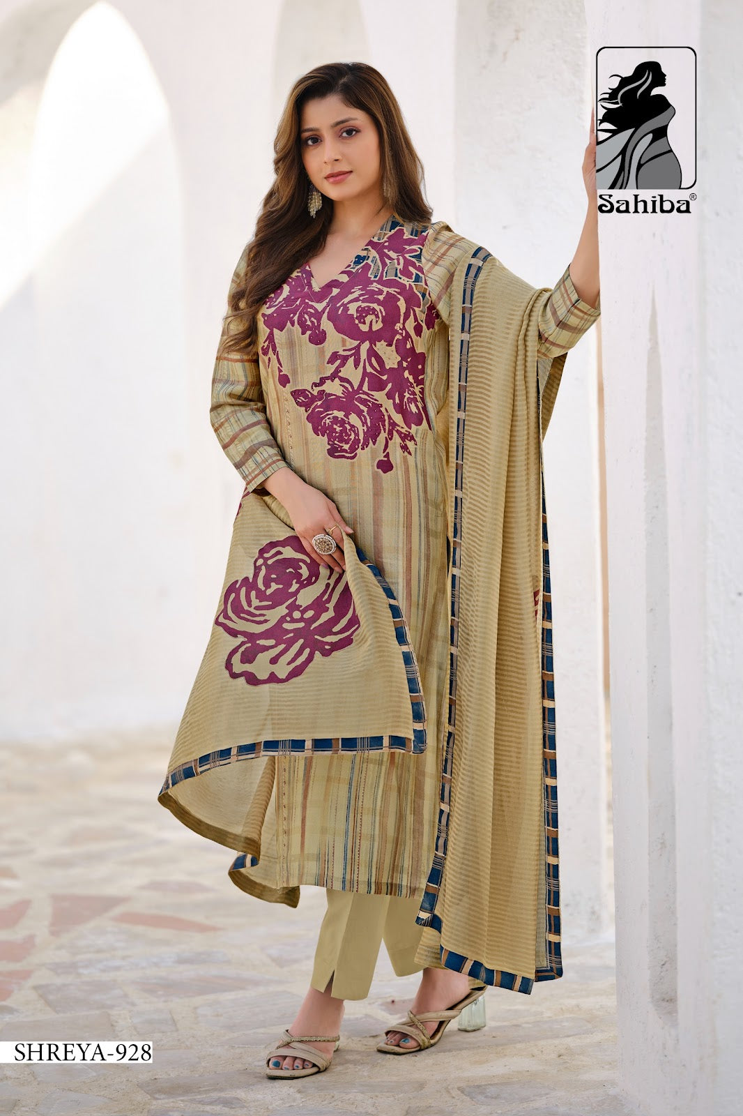 Shreya Sahiba Viscose Simmer Pant Style Suits Exporter India