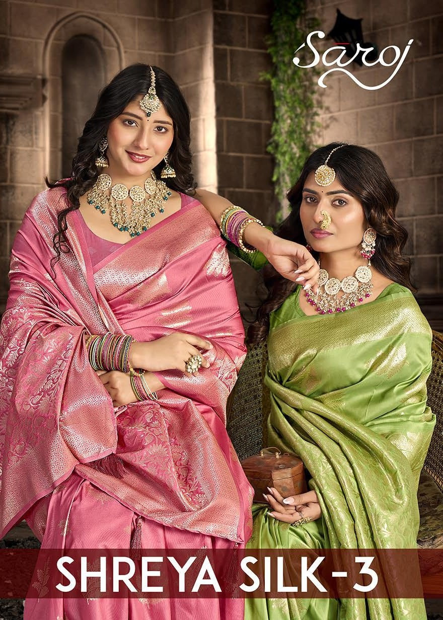 Shreya Silk Vol 3 Saroj Sarees Wholesaler Ahmedabad
