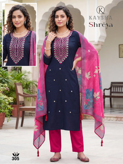 Shreya Vol 3 Kysa Vertican Readymade Pant Style Suits Wholesaler Gujarat