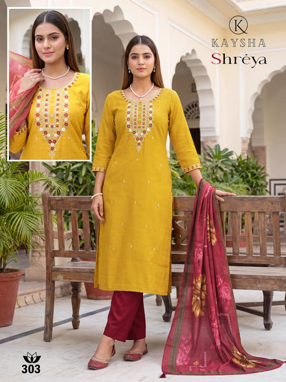 Shreya Vol 3 Kysa Vertican Readymade Pant Style Suits Wholesaler Gujarat