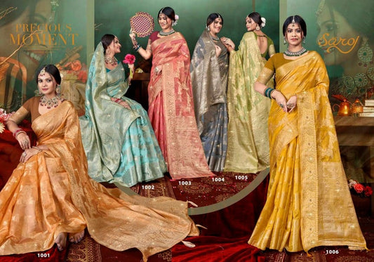 Shreyaa Saroski Vol 4 Saroj Soft Organza Sarees Exporter Gujarat