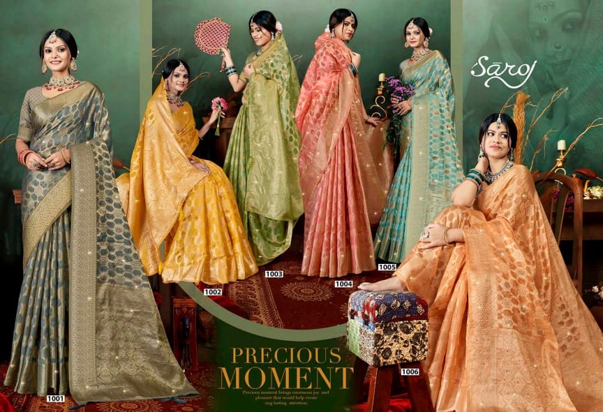 Shreyaa Saroski Vol 9 Saroj Soft Organza Sarees Exporter India