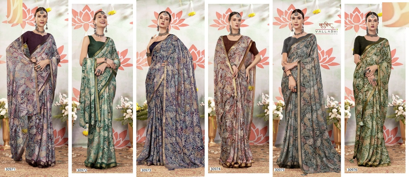 Shridha Vallabhi Prints Chiffon Sarees Manufacturer India