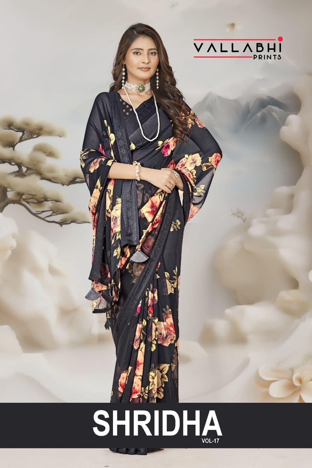 Shridha Vol 17 Vallabhi Prints Georgette Sarees Wholesale