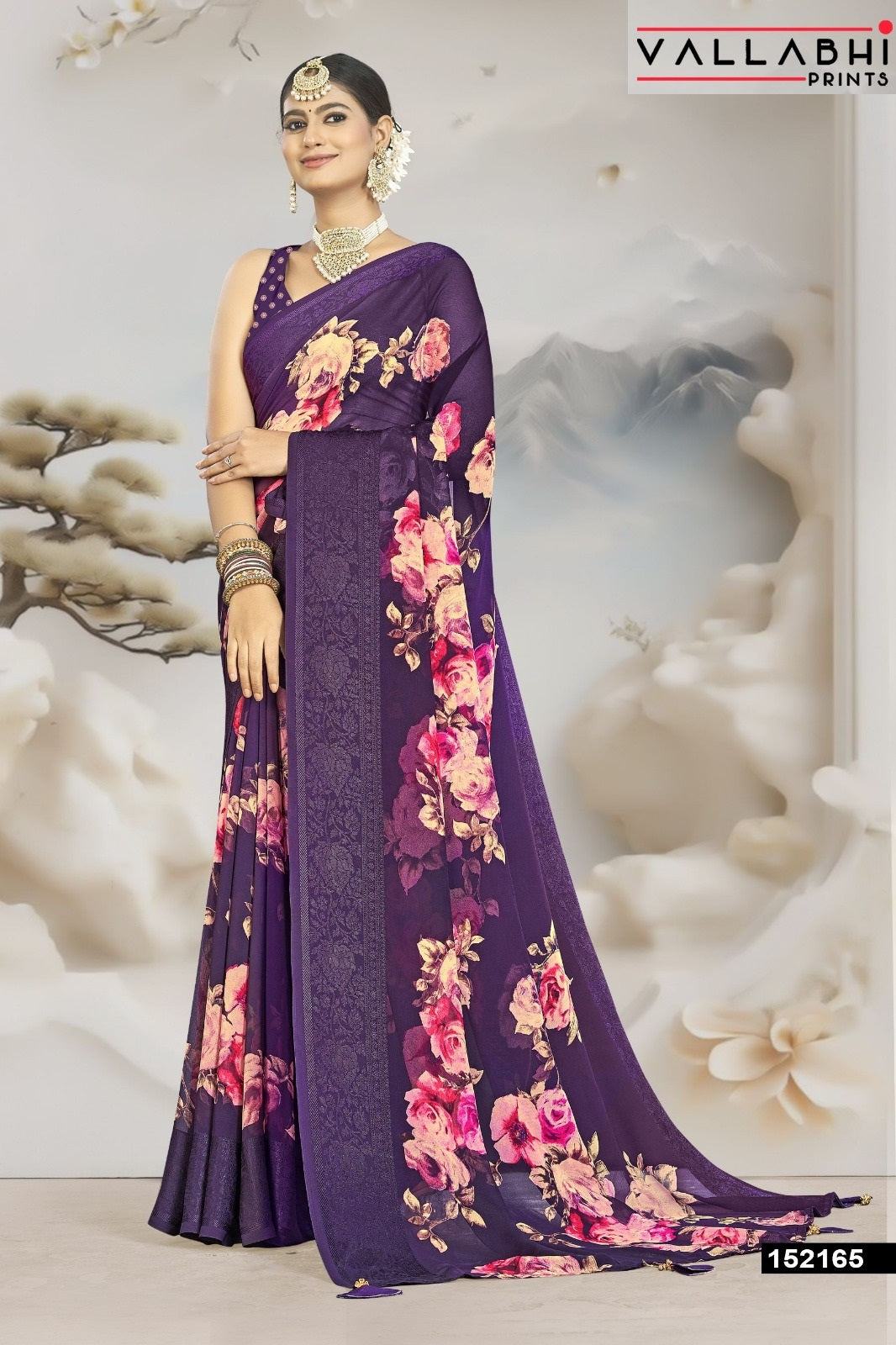 Shridha Vol 17 Vallabhi Prints Georgette Sarees Wholesale