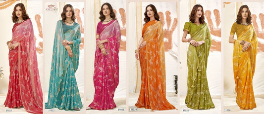 Shridha Vol 2 Vallabhi Prints Georgette Sarees Wholesale Price