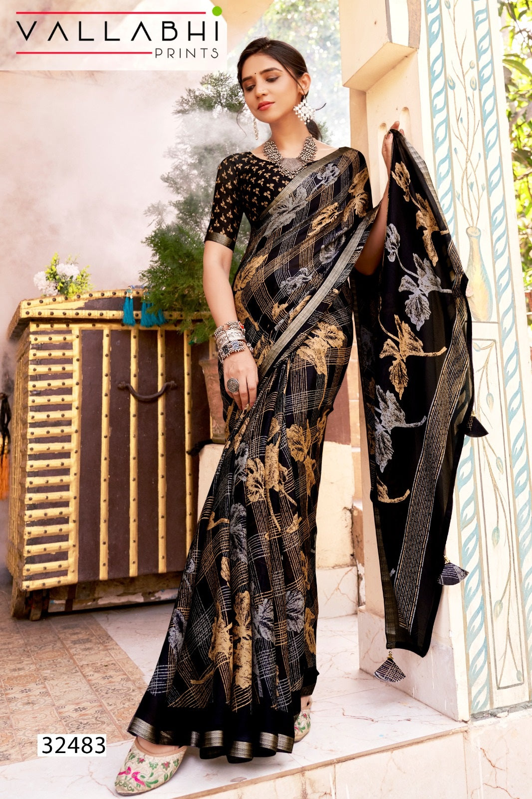 Shridha Vol 6 Vallabhi Prints Georgette Sarees Wholesaler