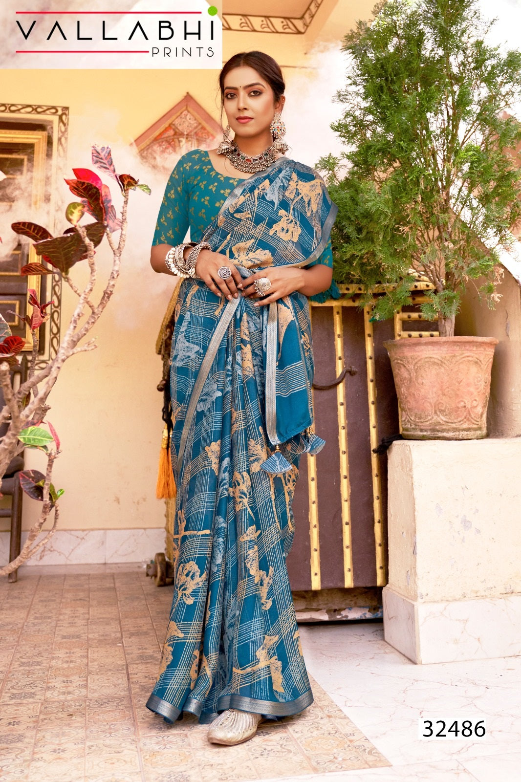 Shridha Vol 6 Vallabhi Prints Georgette Sarees Wholesaler