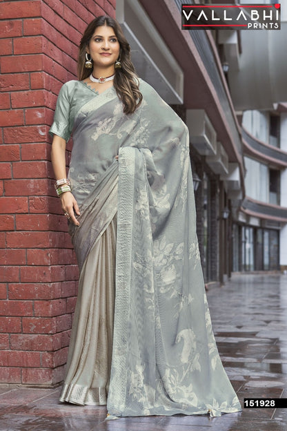 Shrihanshi Vallabhi Prints Moss Sarees Exporter Ahmedabad