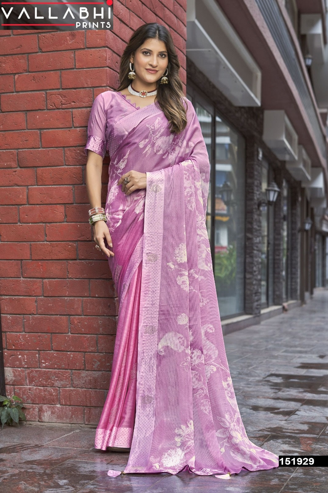 Shrihanshi Vallabhi Prints Moss Sarees Exporter Ahmedabad