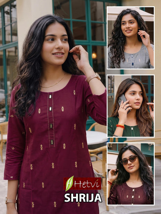Shrija Hetvi Silk Readymade Pant Style Suits Wholesale Rate