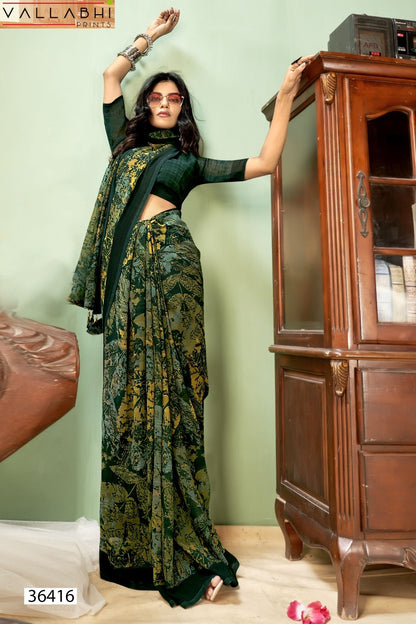 Shrilia Vallabhi Prints Georgette Sarees Wholesaler Gujarat