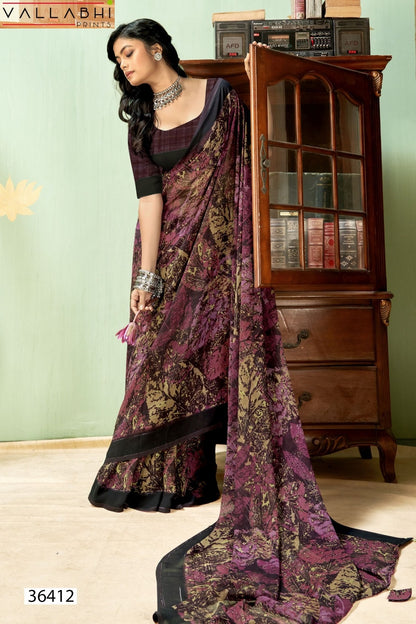 Shrilia Vallabhi Prints Georgette Sarees Wholesaler Gujarat