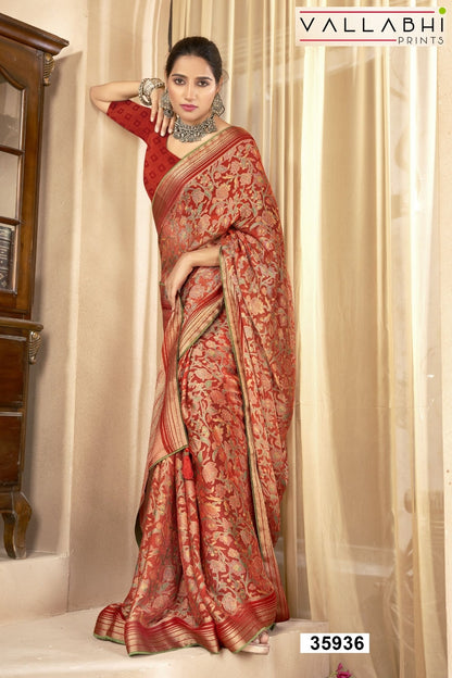 Shrimaya Vallabhi Prints Dull Moss Sarees Wholesale Rate