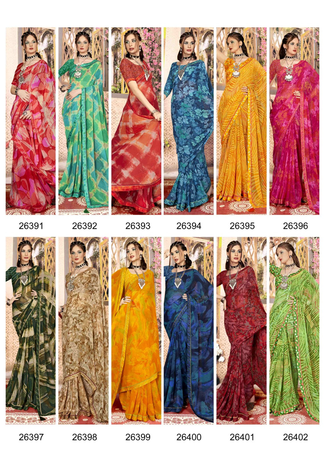 Shrimukhi Vallabhi Prints Georgette Sarees Wholesale Rate