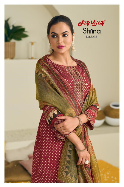 Shrina 3233 Jay Vijay Simmer Pant Style Suits Wholesaler India