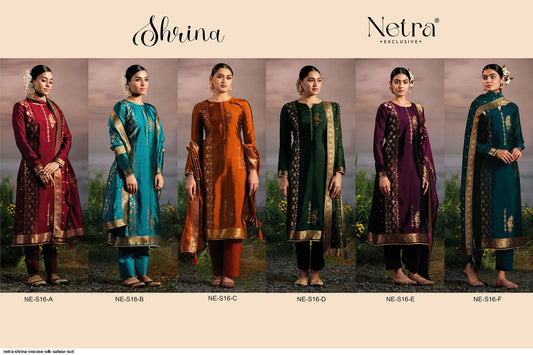 Shrina Netra Woven Silk Pant Style Suits Wholesale