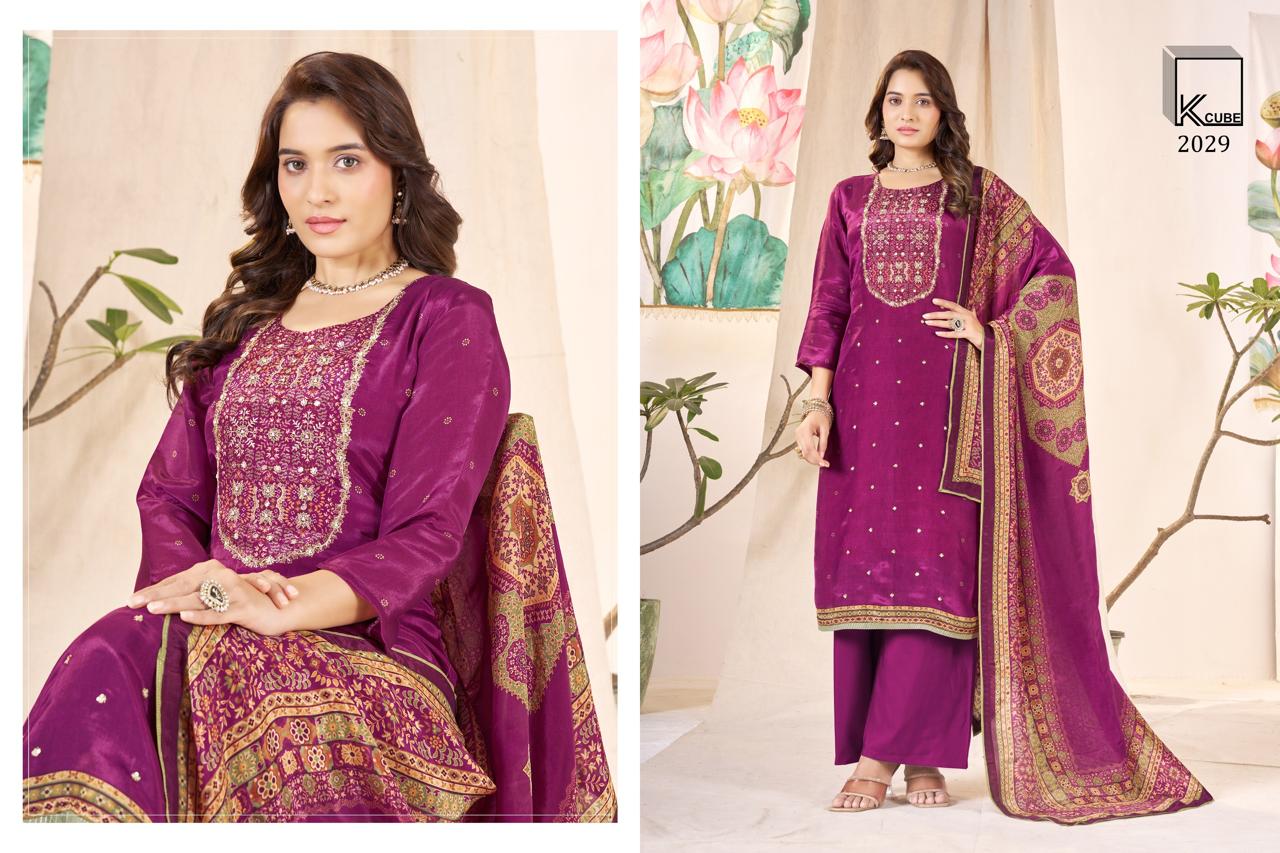 Shringar 2029 K Cube Ho Silk Plazzo Style Suits Exporter Gujarat