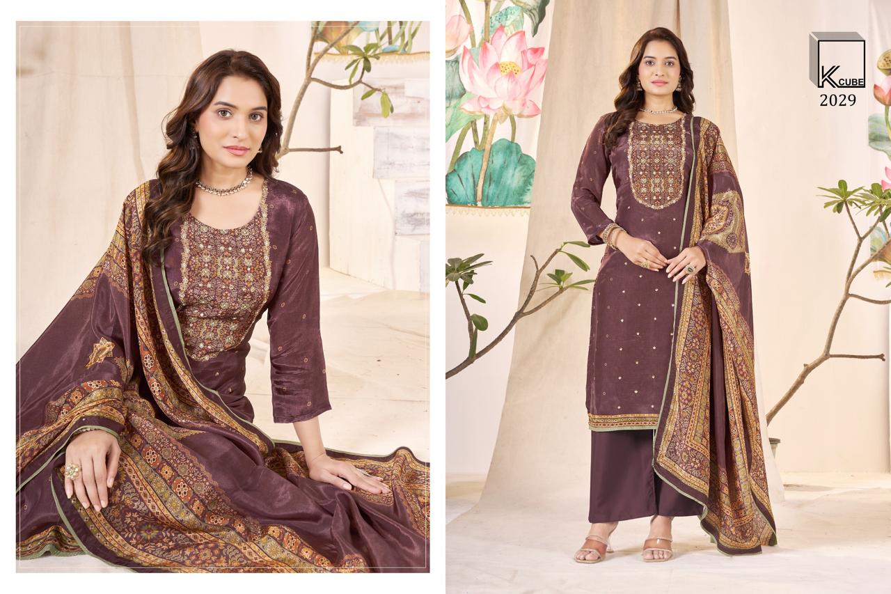 Shringar 2029 K Cube Ho Silk Plazzo Style Suits Exporter Gujarat