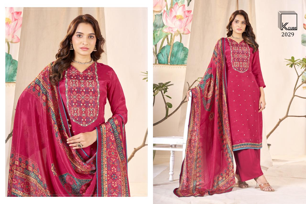 Shringar 2029 K Cube Ho Silk Plazzo Style Suits Exporter Gujarat