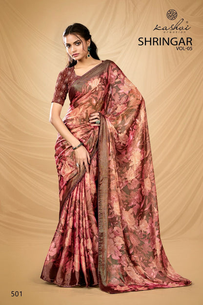 Shringar Vol 5 Kashvi Creation Brasso Sarees Exporter Ahmedabad