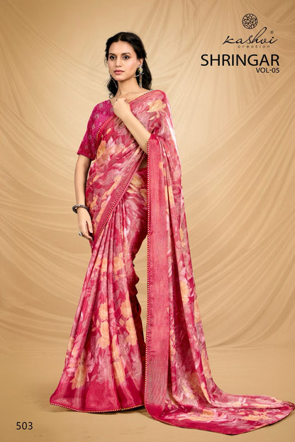 Shringar Vol 5 Kashvi Creation Brasso Sarees Exporter Ahmedabad