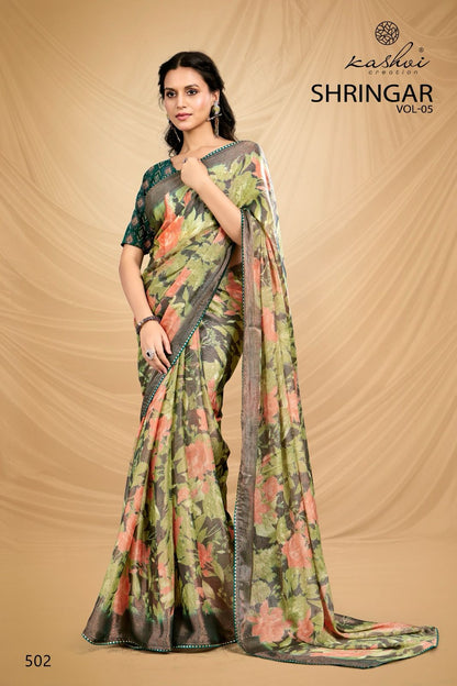Shringar Vol 5 Kashvi Creation Brasso Sarees Exporter Ahmedabad