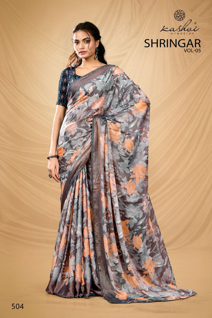 Shringar Vol 5 Kashvi Creation Brasso Sarees Exporter Ahmedabad