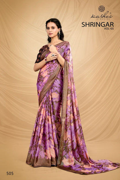 Shringar Vol 5 Kashvi Creation Brasso Sarees Exporter Ahmedabad