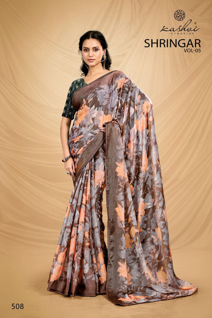 Shringar Vol 5 Kashvi Creation Brasso Sarees Exporter Ahmedabad