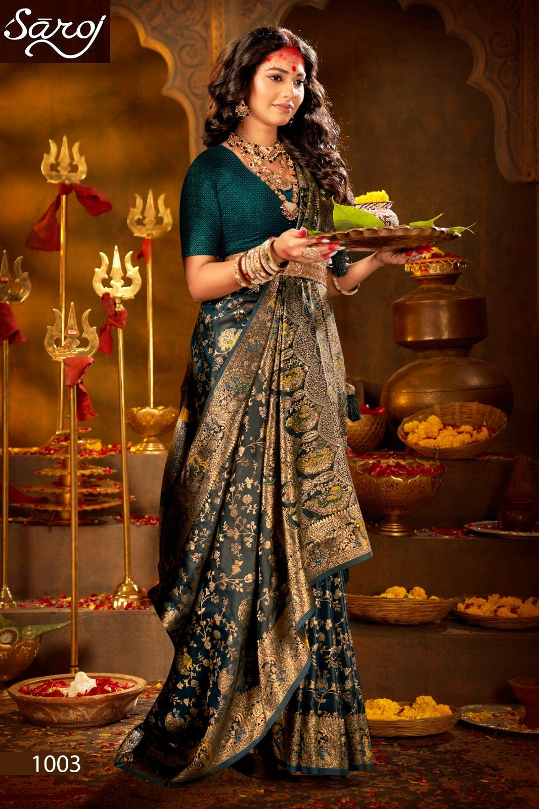 Shrinidhi Satin Saroski Vol 1 Saroj Silk Sarees Exporter India