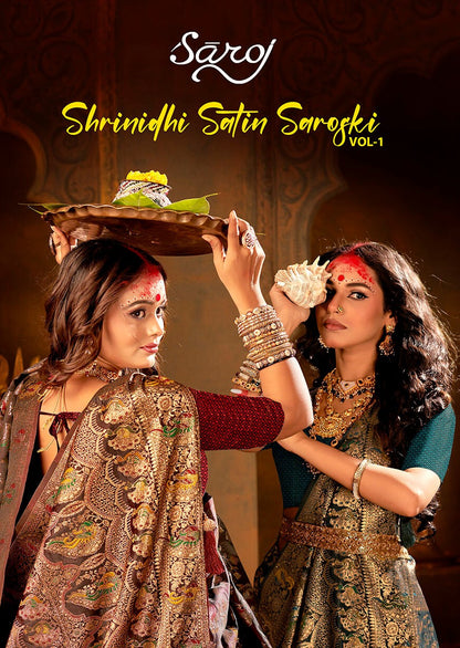 Shrinidhi Satin Saroski Vol 1 Saroj Silk Sarees Exporter India