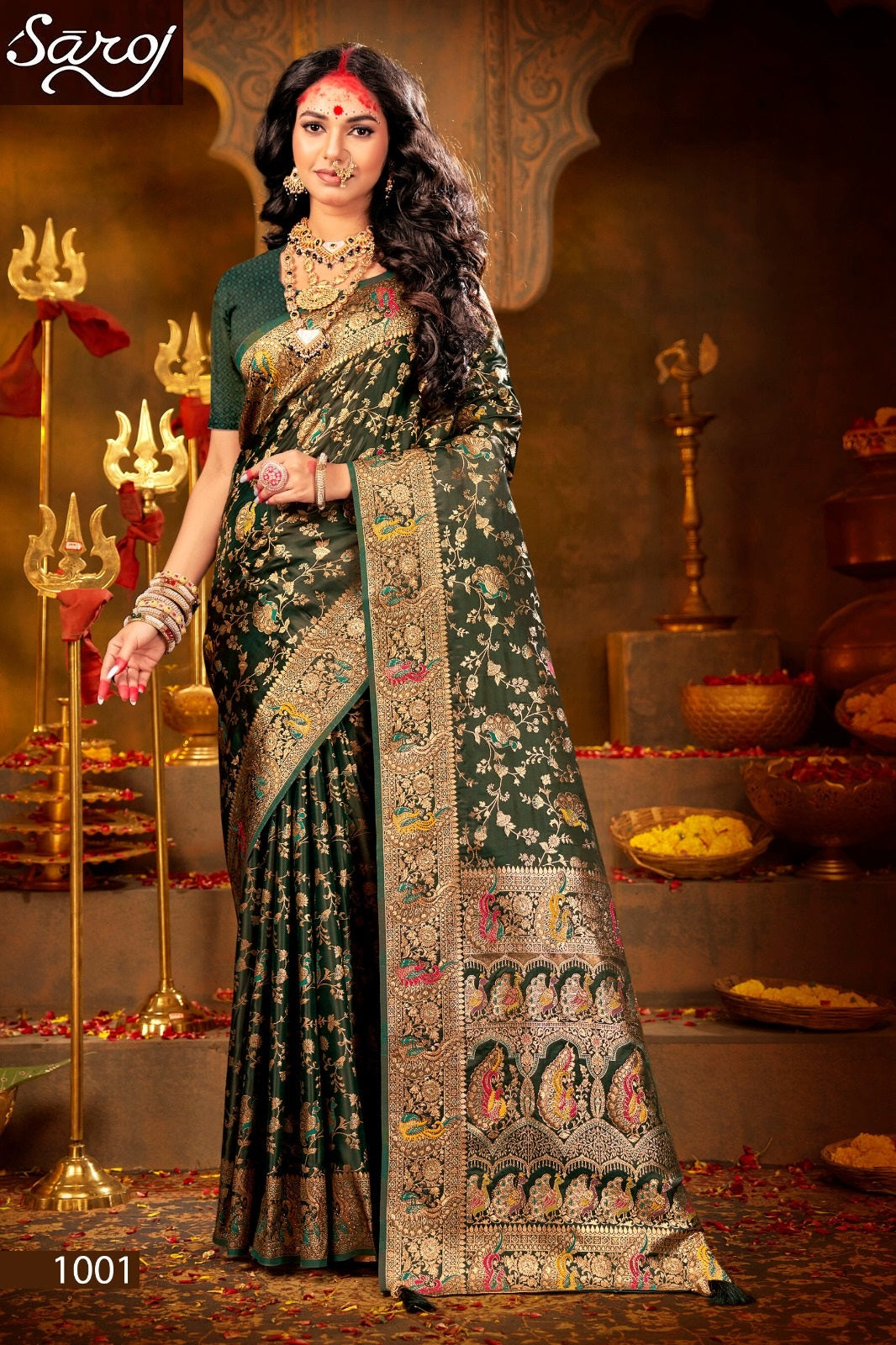 Shrinidhi Satin Saroski Vol 1 Saroj Silk Sarees Exporter India
