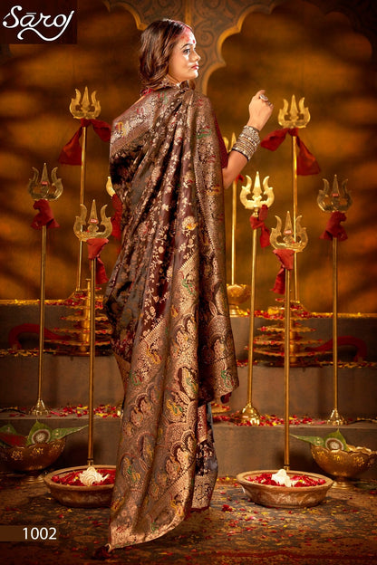 Shrinidhi Satin Saroski Vol 1 Saroj Silk Sarees Exporter India