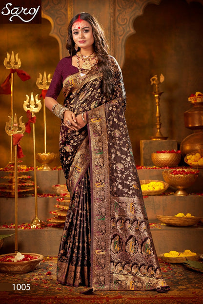 Shrinidhi Satin Saroski Vol 1 Saroj Silk Sarees Exporter India