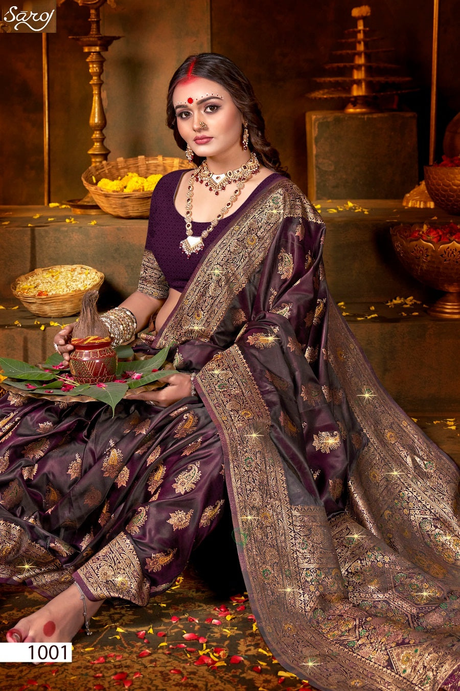 Shrinidhi Satin Saroski Vol 2 Saroj Silk Sarees Supplier India