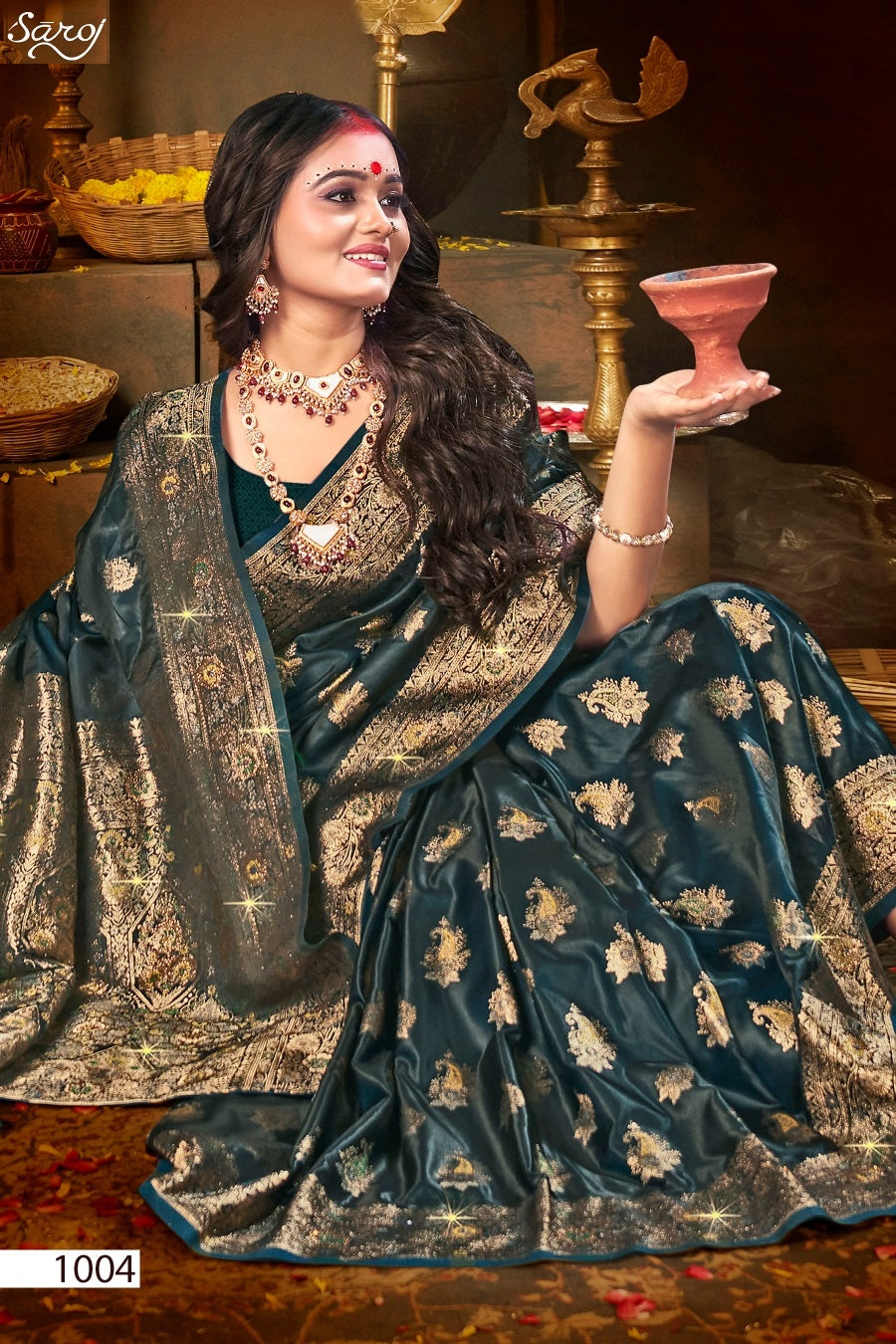 Shrinidhi Satin Saroski Vol 2 Saroj Silk Sarees Supplier India